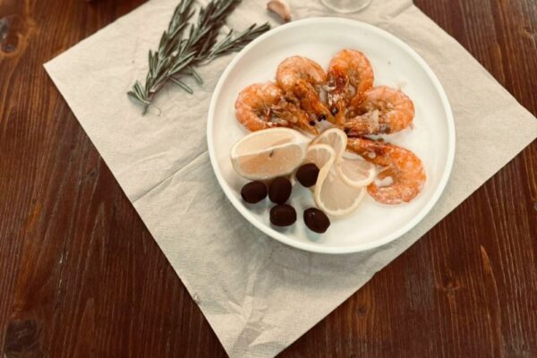 Королевские креветки в чесночном соусе